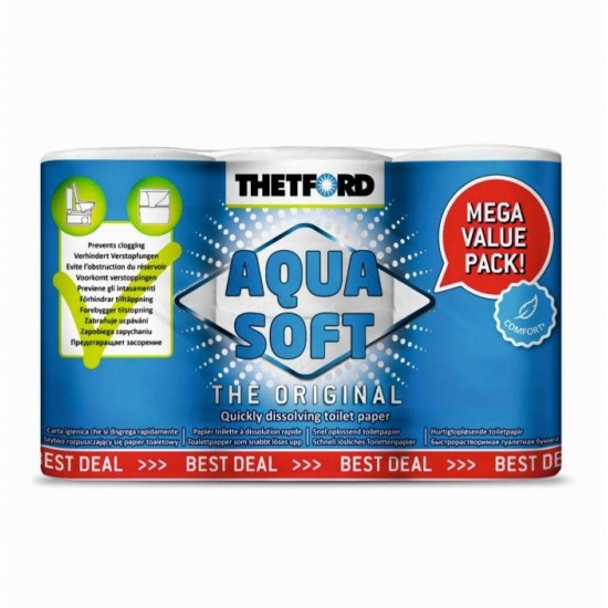 Papier toaletowy Aqua Soft  6 sztuk/opakowanie - Thetford-119252
