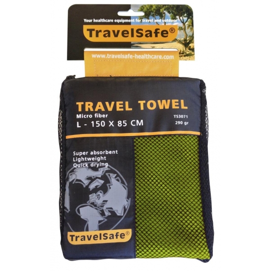 Ręcznik szybkoschnący Microfiber Towel L Lime Green Travel Safe-26955