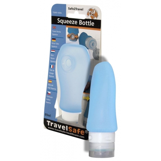 Miękka buteleczka Squeeze Bottle 90 ml Blue Travel Safe-26999