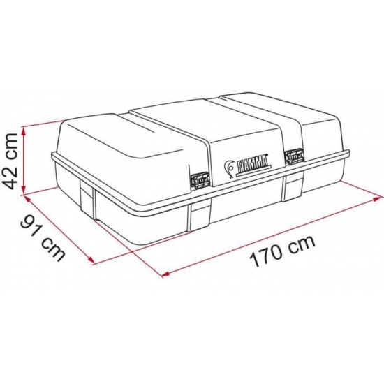 Dachowy Box bagażowy 520 litrów Ultra-Box 3 - Fiamma-31907