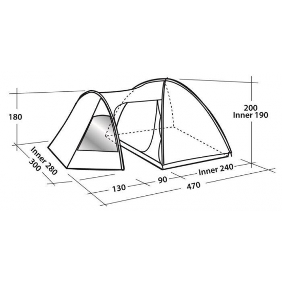 Namiot turystyczny dla 5 osób Eclipse 500 - Easy Camp-39978